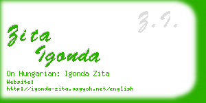 zita igonda business card